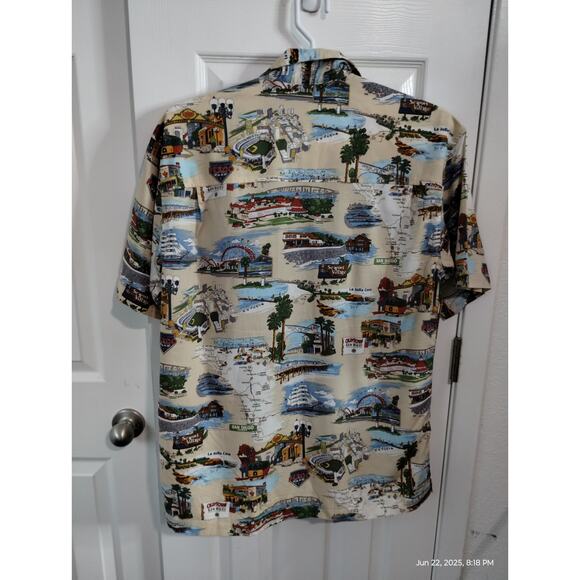 David Carey Originals Men's Large San Diego Destinations Button Up Casual Shirt - Picture 3 of 11